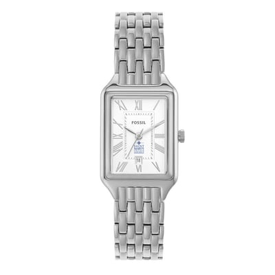 Saint Mary's Belles Fossil Women's Raquel Three-Hand Date Stainless Steel Watch