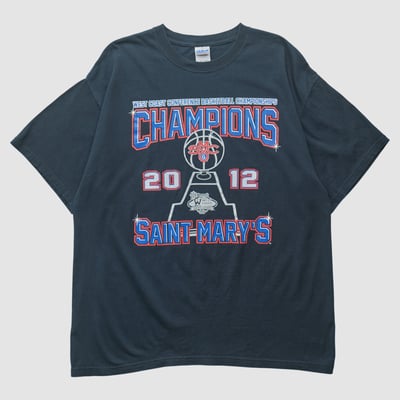 Saint Mary's Gaels Gildan 2012 T-shirt - Black - L by Fanatics Real Vintage