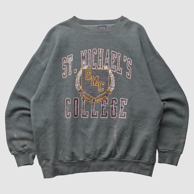 Saint Michael's Purple Knights Jansport 90s Pullover Sweatshirt - Gray - L by Fanatics Real Vintage