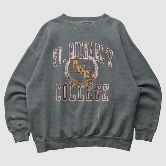 Saint Michael's Purple Knights Jansport 90s Pullover Sweatshirt - Gray - L by Fanatics Real Vintage