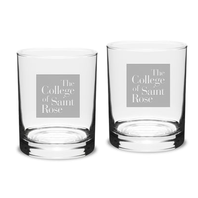 Saint Rose Golden Knights 14oz. 2-Piece Classic Double Old-Fashioned Glass Set