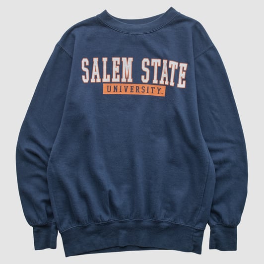 Salem State University Vikings MV Sport 2000s Pullover Sweatshirt - Navy - XS by Fanatics Real Vintage
