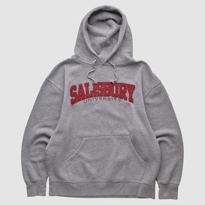 Salisbury Sea Gulls Jansport 2000s Hooded Pullover Sweatshirt - Heather Gray - S by Fanatics Real Vintage