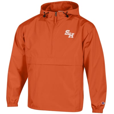 Sam Houston State Bearkats Champion Packable Half-Zip Hooded Jacket - Orange
