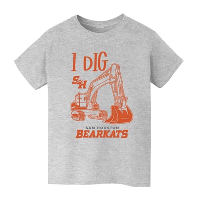 Sam Houston State Bearkats Vive La Fete Youth Excavator T-Shirt - Gray