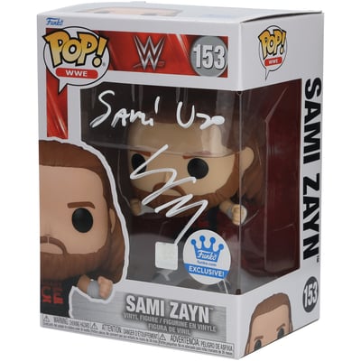 Sami Zayn Autographed #153 Funko Exclusive Bloodline Funko Pop! Figurine with "Sami Uso" Inscription