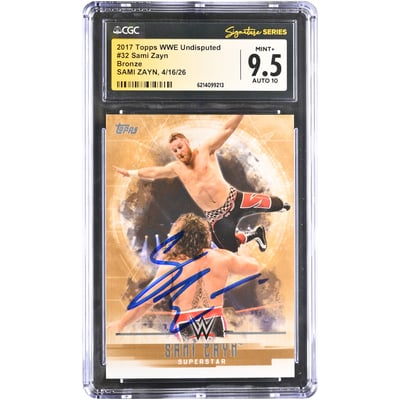 Sami Zayn WWE Autographed 2017 Topps Undisputed Bronze #32 #/99 CGC Fanatics Witnessed Authenticated 9.5/10 Card
