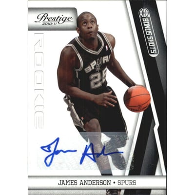 2010-11 Prestige Bonus Shots Black Signatures #229 James Anderson/99
