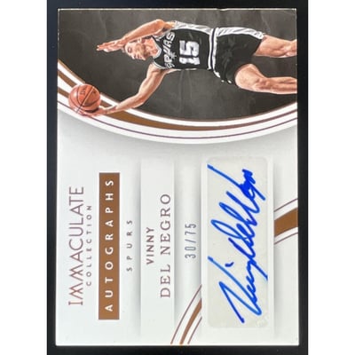 2015-16 Immaculate Collection Bronze #36 Vinny Del Negro Auto /75