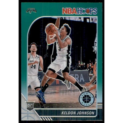2019-20 Hoops Premium Stock Prizms Green #224 Keldon Johnson