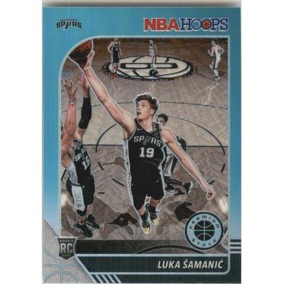 2019-20 Hoops Premium Stock Prizms Teal #216 Luka Samanic