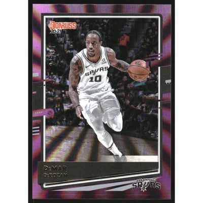 2020-21 Donruss Holo Purple Laser #10 DeMar DeRozan