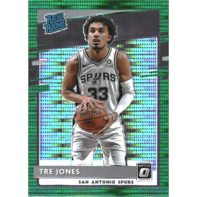 2020-21 Donruss Optic Fanatics Green Pulsar #188 Tre Jones RR