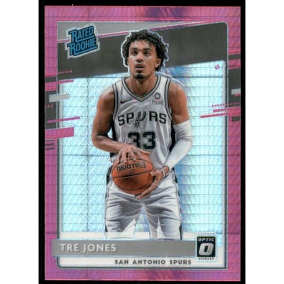 2020-21 Donruss Optic Hyper Pink #188 Tre Jones RR