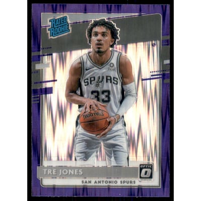 2020-21 Donruss Optic Purple Shock #188 Tre Jones RR