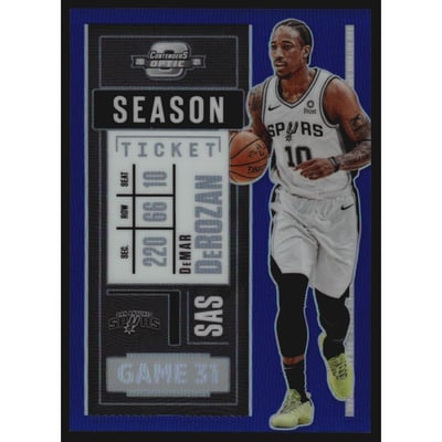 2020-21 Panini Contenders Optic Blue #66 DeMar DeRozan