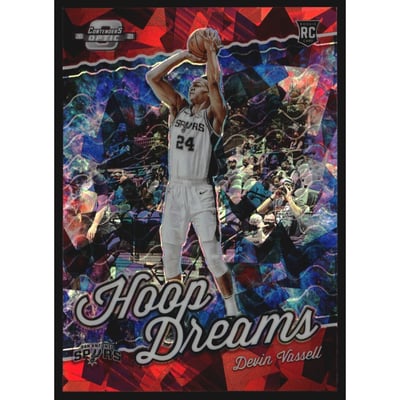 2020-21 Panini Contenders Optic Hoop Dreams Red Cracked Ice #12 Devin Vassell