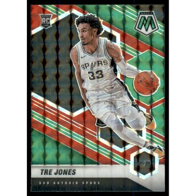 2020-21 Panini Mosaic Mosaic Choice Red and Green #243 Tre Jones