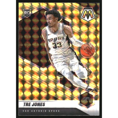 2020-21 Panini Mosaic Mosaic Reactive Yellow #243 Tre Jones