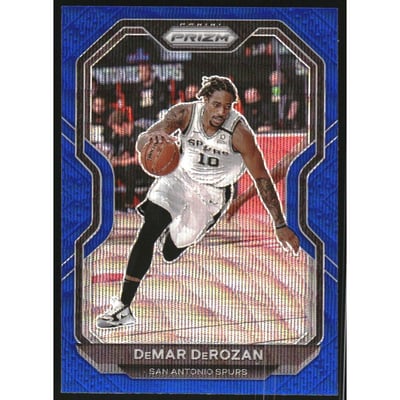2020-21 Panini Prizm Prizms Blue Wave #210 DeMar DeRozan