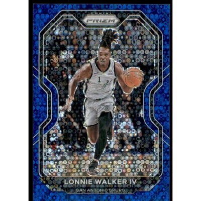 2020-21 Panini Prizm Prizms Fast Break Blue #142 Lonnie Walker IV