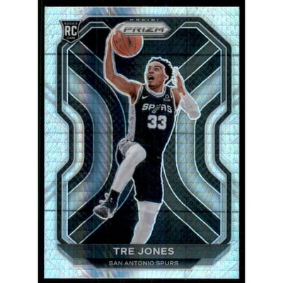 2020-21 Panini Prizm Prizms Hyper #291 Tre Jones