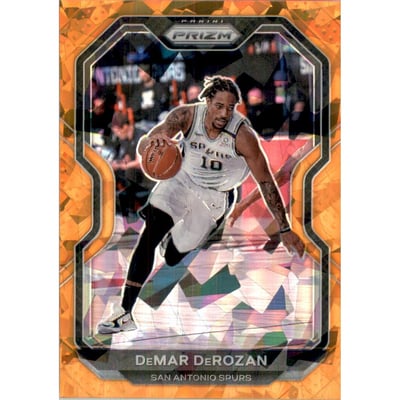 2020-21 Panini Prizm Prizms Orange Ice #210 DeMar DeRozan