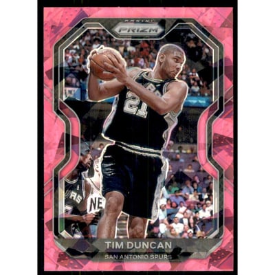 2020-21 Panini Prizm Prizms Pink Ice #30 Tim Duncan