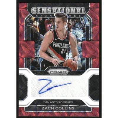 2021-22 Panini Prizm Sensational Signatures Prizms Choice #13 Zach Collins