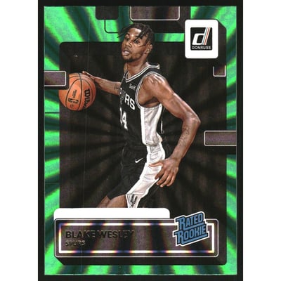 2022-23 Donruss Holo Green Laser #225 Blake Wesley RR