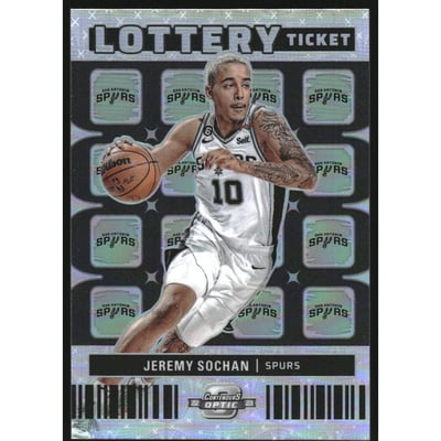 2022-23 Panini Contenders Optic Lottery Ticket #9 Jeremy Sochan