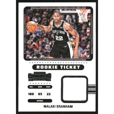 2022-23 Panini Contenders Rookie Ticket Swatches #2 Malaki Branham