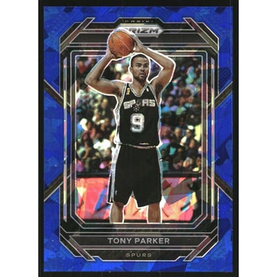 2022-23 Panini Prizm Prizms Blue Ice #299 Tony Parker