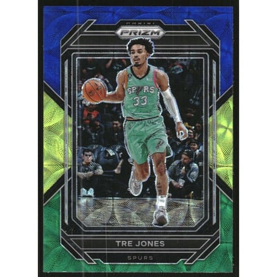 2022-23 Panini Prizm Prizms Choice Blue Yellow and Green #209 Tre Jones