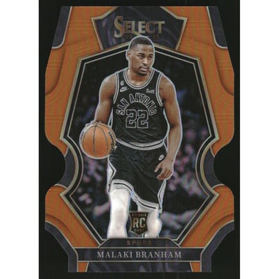 2022-23 Select Prizms Orange Die Cut #171 Malaki Branham