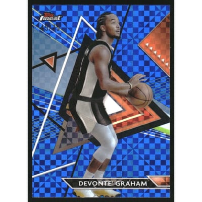 2023-24 Finest Blue Checkerboard Refractors #159 Devonte' Graham UC