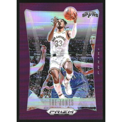 2023-24 Panini Prizm Deca Prizms Purple #58 Tre Jones