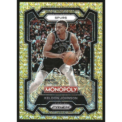 2023-24 Panini Prizm Monopoly Gold Millionaire Shimmer #79 Keldon Johnson