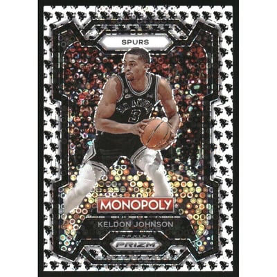 2023-24 Panini Prizm Monopoly Monopoly Man Black and White #79 Keldon Johnson