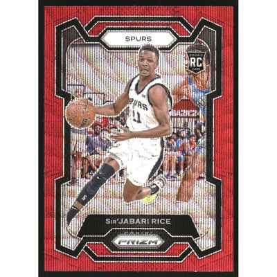 2023-24 Panini Prizm Prizms Ruby Wave #299 Sir'Jabari Rice