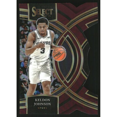 2023-24 Select Prizms Maroon Die-Cut #140 Keldon Johnson