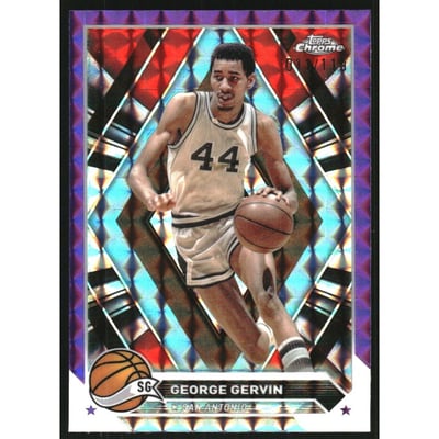 2023-24 Topps Chrome Purple Geometric Refractors #75 George Gervin