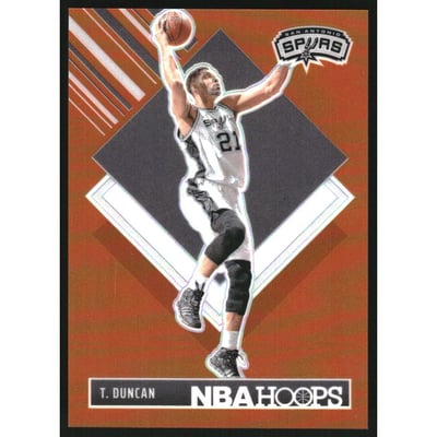 2024-25 Hoops Premium Prizms Orange #297 Tim Duncan