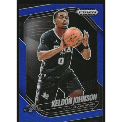 2024-25 Panini Prizm Black Prizms Blue #83 Keldon Johnson