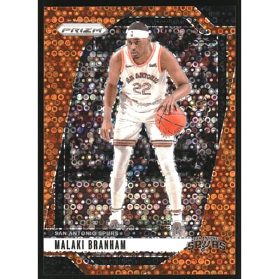 2024-25 Panini Prizm Prizms Fast Break Orange #209 Malaki Branham