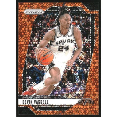 2024-25 Panini Prizm Prizms Fast Break Orange #25 Devin Vassell
