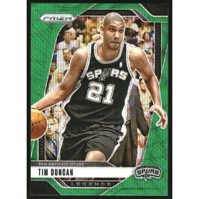 2024-25 Panini Prizm Prizms Green Wave #297 Tim Duncan
