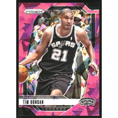 2024-25 Panini Prizm Prizms Pink Ice #297 Tim Duncan