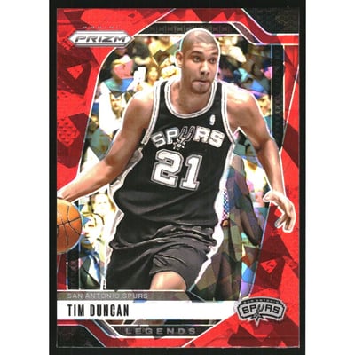 2024-25 Panini Prizm Prizms Red Ice #297 Tim Duncan