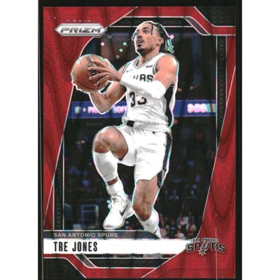 2024-25 Panini Prizm Prizms Red Seismic #61 Tre Jones
